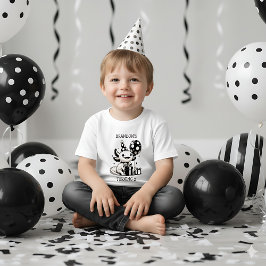 Camiseta Axolotl Preto e Branco & Balões de Aniversário