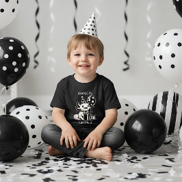 Camiseta Axolotl Preto e Branco & Balões de Aniversário
