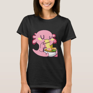 Camiseta Axolotl Ramen Anime Kawaii Amante Noodles Girls B