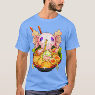 Camiseta Axolotl Ramen Kawaii Japonês Anime Noodle Gift Wo