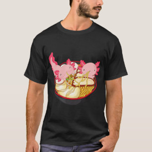 Camiseta Axolotl Ramen Noodle Kawaii - Anime Japonês Dott T