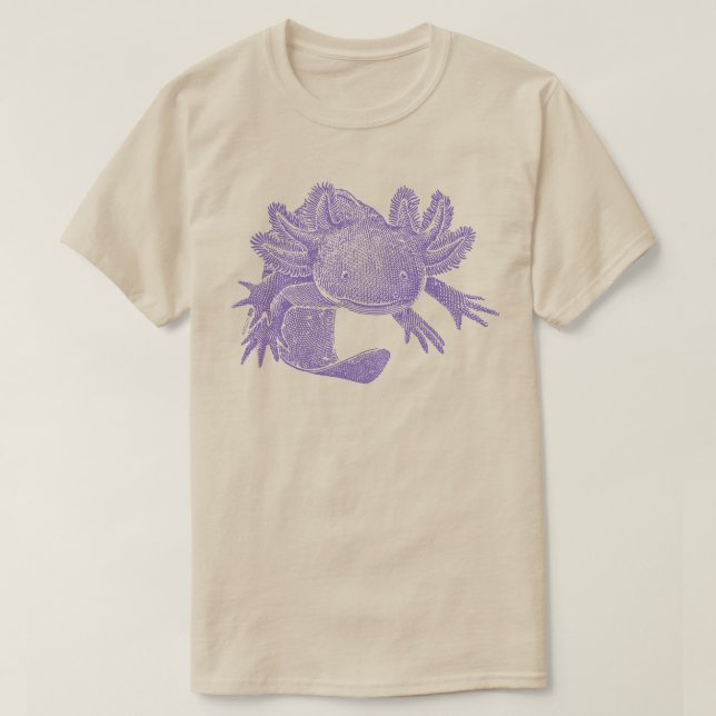 Camiseta Axolotl - ROXO (Frente do Design)