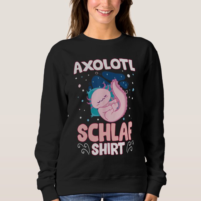Camiseta Axolotl Schlaf  Mexican Salamander Relaxolotl Slee (Frente)