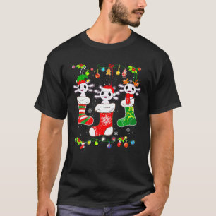 Camiseta Axolotl Socks Xmas Light Funny Christmas Family Pa