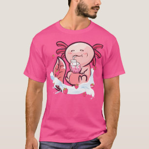 Camiseta Axolotl Strawberry Milk Amphibian Salamander