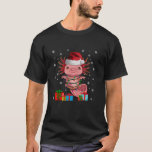 Camiseta Axolotl Ugly Xmas Luz Santa Hat Axolotl Christm<br><div class="desc">Axolotl Ugly Xmas Luz Santa Hat Axolotl Natal</div>