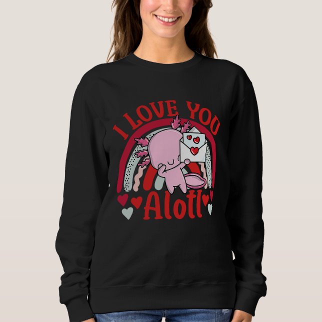 Camiseta Axolotl Valentine's Day 2023 I Love You Alotl Rain (Frente)
