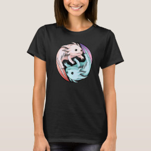 Camiseta Axolotl Yin Yang Cute Mexicano Walking Fish Kids G