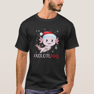 Camiseta Axolotlmas Peixe Natal Luzes de Natal Axolote Bran