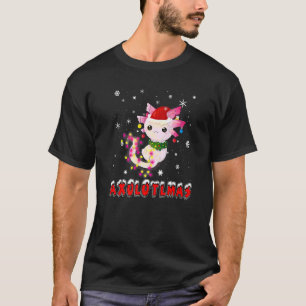 Camiseta Axolotlmas Peixe Natal Luzes de Natal Axolote Bran