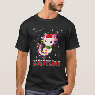 Camiseta Axolotlmas Peixe Natal Luzes de Natal Axolote Bran