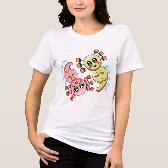 Camiseta axolotls buddies (Frente)
