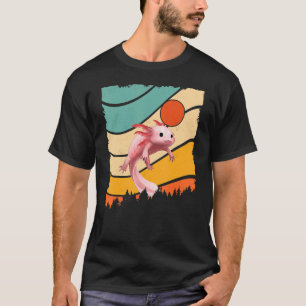 Camiseta Axolotls Fish Vintel Estilo Retroativo Sun Axolot