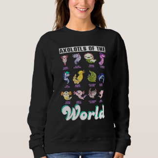 Camiseta Axolotls Of The World, Mexican Salamander, Cute Am