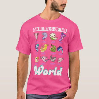 Camiseta Axolotls Of The World Mexican Salamander Cute Amph