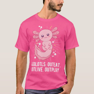Camiseta Axolotls Outlive Outlive Outplay Engraçado Salaman