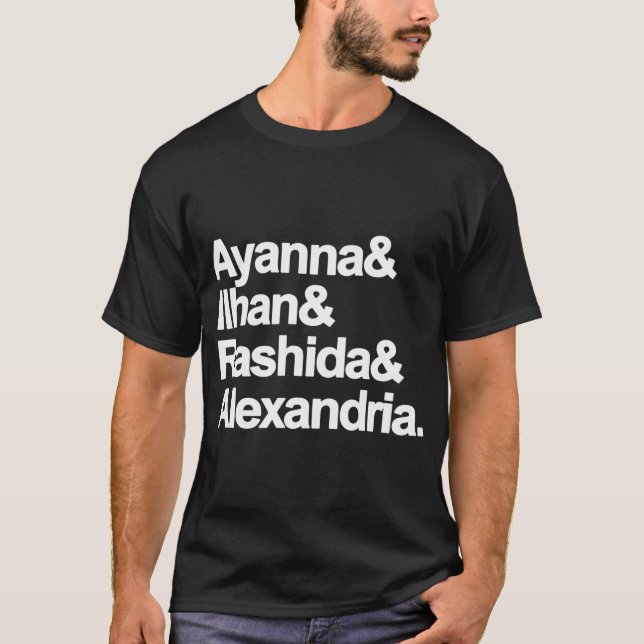 Camiseta Ayanna Ilhan Rashida Alexandria (Frente)