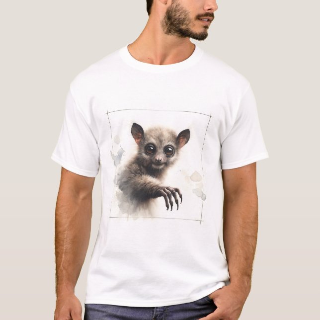 Camiseta Aye Aye Portrait AREF289 - Watercolor (Frente)