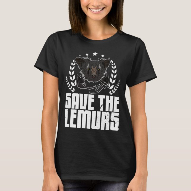 Camiseta Aye Aye Primates Lemurs Madagascar  11 (Frente)