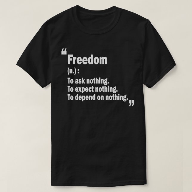 Camiseta Ayn Rand Cote Freedom (Frente do Design)