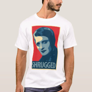 Camiseta Ayn Rand: Shrugged (t-shirt da paródia do poster