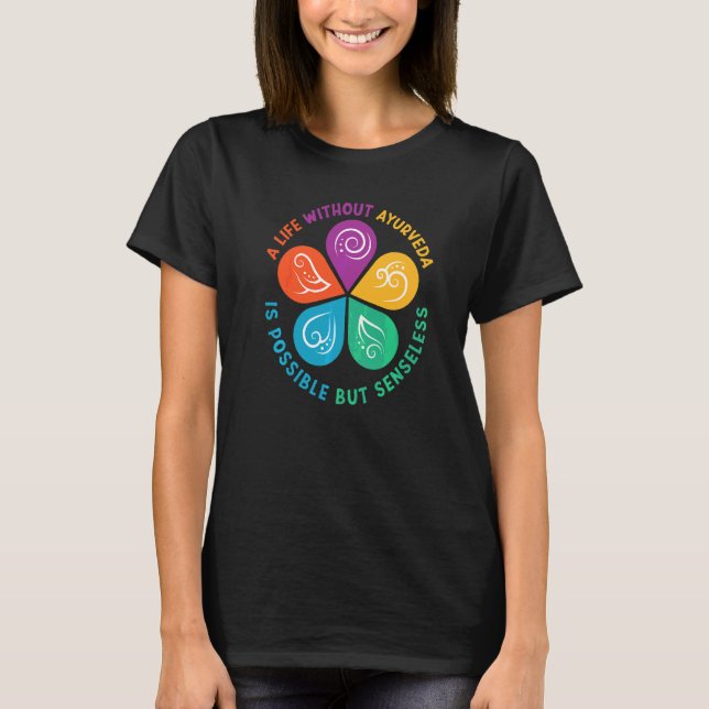 Camiseta Ayurvedic Doshas Vata Kapha Pitta Uma Vida Sem Um (Frente)