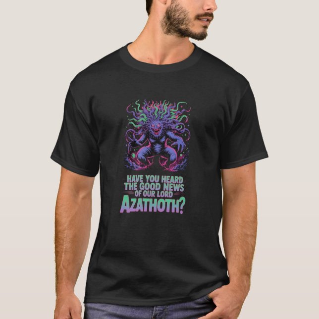 Camiseta Azathoth Mitologia Lovecraft Deus Idiota  (Frente)