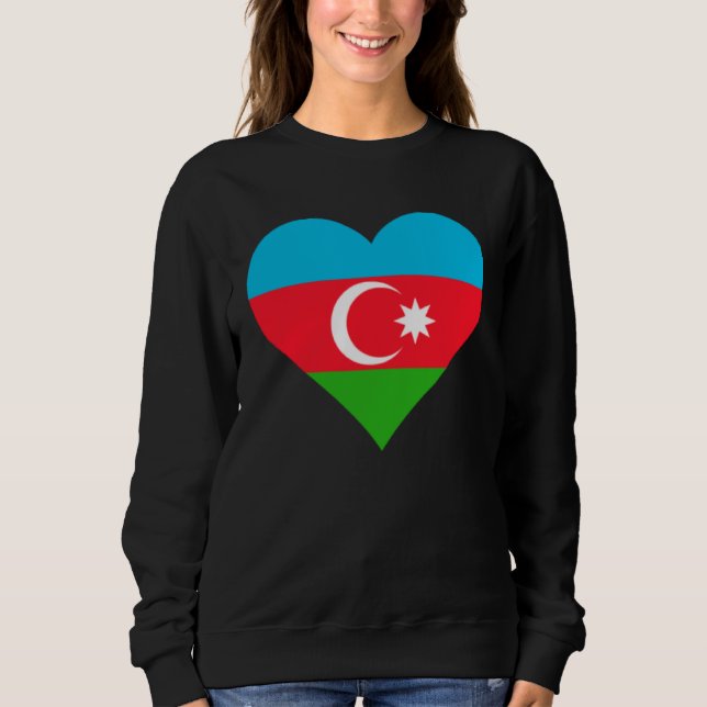 Camiseta Azerbaijan Flag Heart Azerbaijan  Love Azerbaijan (Frente)