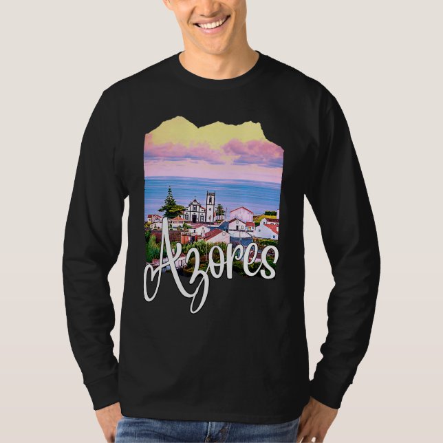 Camiseta Azores Portugal Portuguese Roots Azores Souvenirs (Frente)