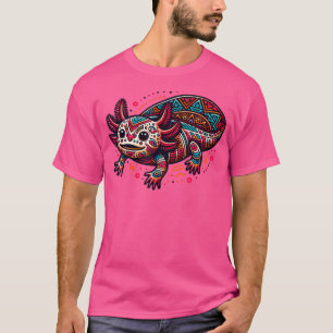 Camiseta Aztec Axolotl Art E O Patrimônio Hispânico Mexican