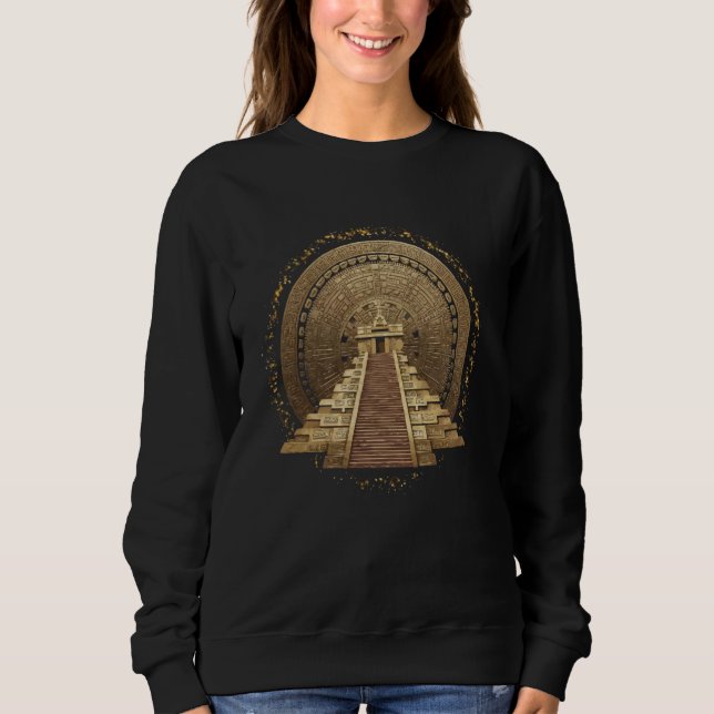 Camiseta Aztec Calendário Mayan Indígenas Mexicano Aztec Ja (Frente)