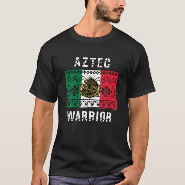 Camiseta Aztec Guerreiro México Sinalizador Design Aztec Ca (Frente)