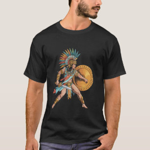 Camiseta Aztec Jaguar Antigo Guerreiro Nativo Mexicano