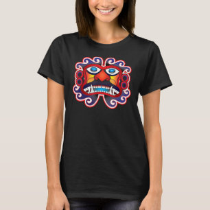 Camiseta Aztec Mayan Sun Cara Deus