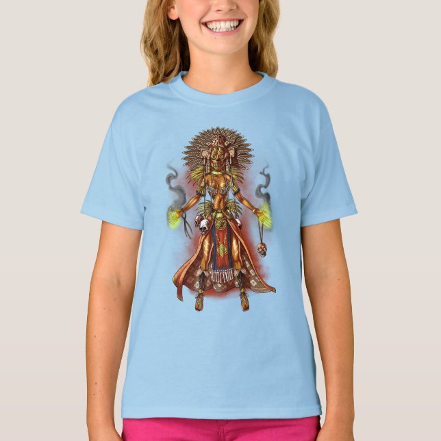 Camiseta Aztec mitologia Deus Manágua (Frente)