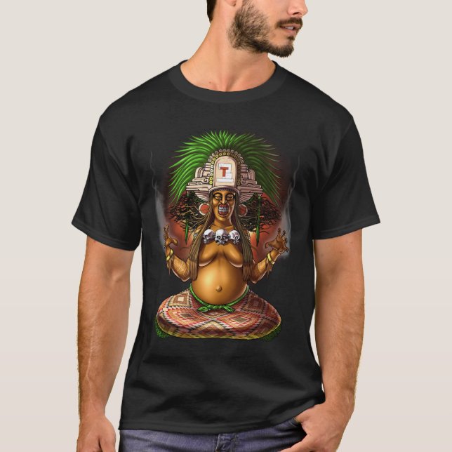 Camiseta Aztec Mythology Deity Cihuateteo (Frente)