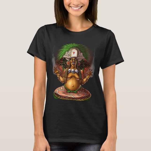 Camiseta Aztec Mythology Deity Cihuateteo (Frente)