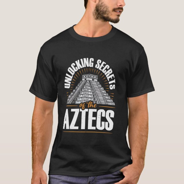 Camiseta Aztec Pirâmide Mayan Indígenas Mexicano Aztec Jagu (Frente)