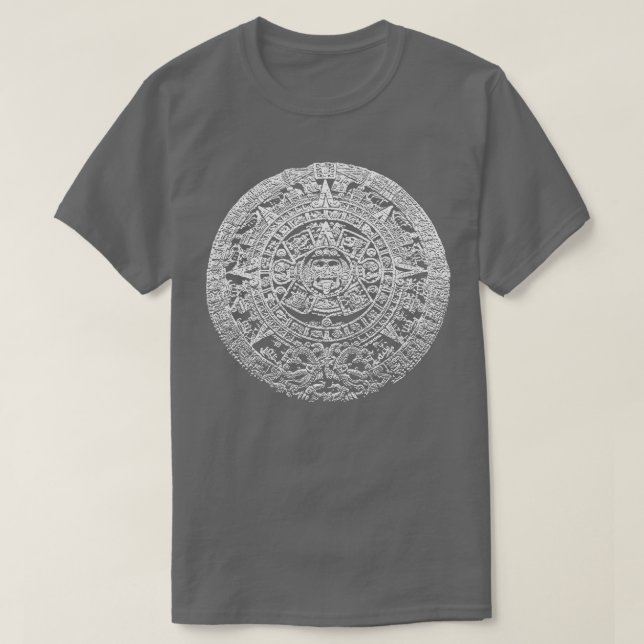 Camiseta Aztec protetor solar Calendário Cultura mesoameric (Frente do Design)