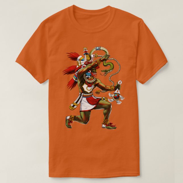 Camiseta Aztec Serpente Deus Quetzalcoatl (Frente do Design)