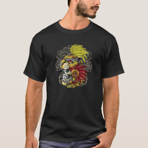 Camiseta Aztec Skull Jaguar Warrior Mask Antigo Mito Mayan