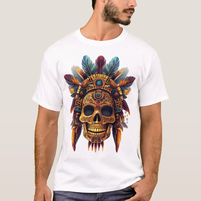 Camiseta Aztec Skull Relic (Frente)