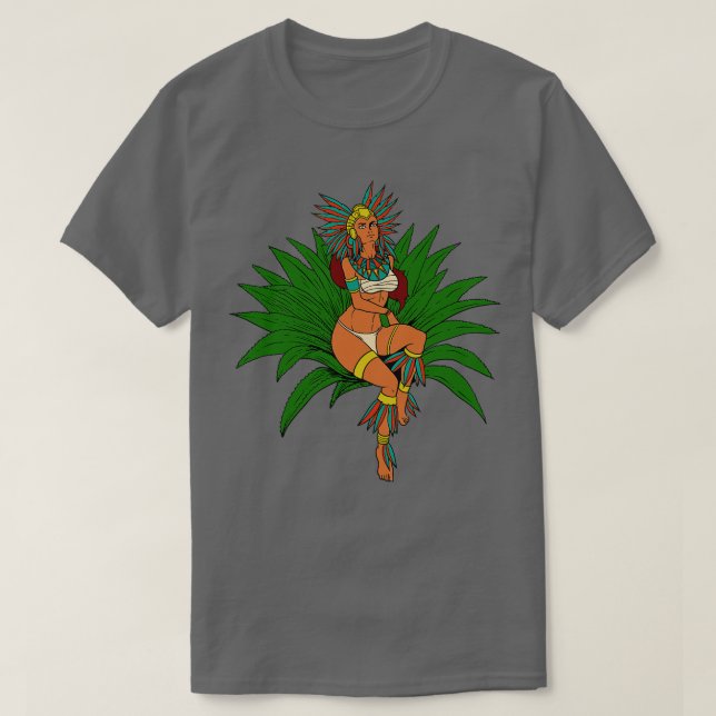 Camiseta Aztec Terra Deusa Mayahuel 2 (Frente do Design)