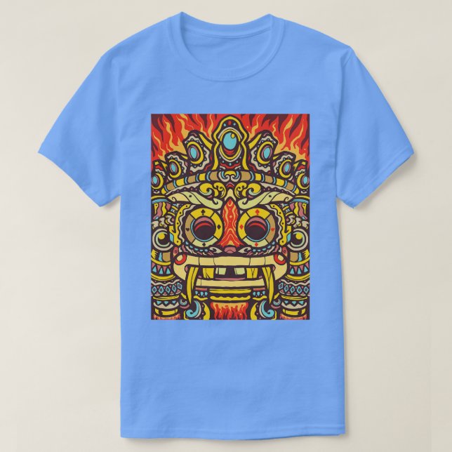 Camiseta Aztec Warrior Grin (Frente do Design)