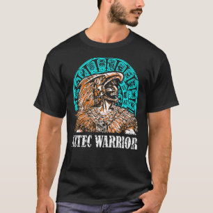 Camiseta Aztec Warrior King Mexicano Native Art Maya