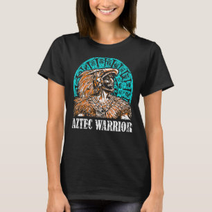 Camiseta Aztec Warrior King Mexicano Native Art Maya