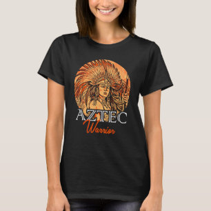 Camiseta Aztec Warrior King Mexicano Native Art Mayans