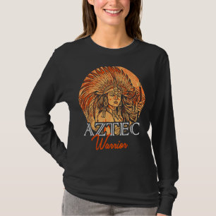 Camiseta Aztec Warrior King Mexicano Native Art Mayans