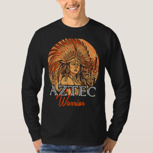 Camiseta Aztec Warrior King Mexicano Native Art Mayans