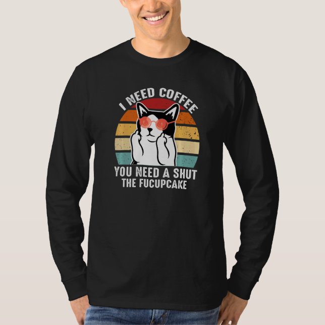 Camiseta Azuco  Coffee Cat (Frente)